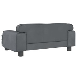 Lit pour chien gris foncé 70x45x30 cm velours 640871640871