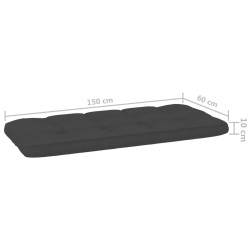 Banc de jardin avec coussins anthracite 179 cm Pin imprégné 640873640873
