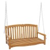 Banc Balançoire 114 x 60 x 60,5 cm Bois de teck massif Naturel 640875640875