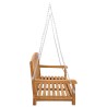 Banc Balançoire 114 x 60 x 60,5 cm Bois de teck massif Naturel 640875640875