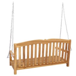 Banc Balançoire 114 x 60 x 60,5 cm Bois de teck massif Naturel 640875640875