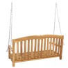 Banc Balançoire 114 x 60 x 60,5 cm Bois de teck massif Naturel 640875640875