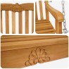 Banc Balançoire 114 x 60 x 60,5 cm Bois de teck massif Naturel 640875640875