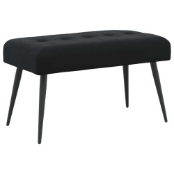 Banc avec capitonnage bouton Noir 80 x 40 x 46 cm Velours 640877640877