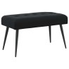 Banc avec capitonnage bouton Noir 80 x 40 x 46 cm Velours 640877640877