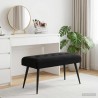 Banc avec capitonnage bouton Noir 80 x 40 x 46 cm Velours 640877640877