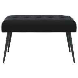 Banc avec capitonnage bouton Noir 80 x 40 x 46 cm Velours 640877640877