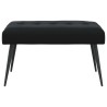 Banc avec capitonnage bouton Noir 80 x 40 x 46 cm Velours 640877640877