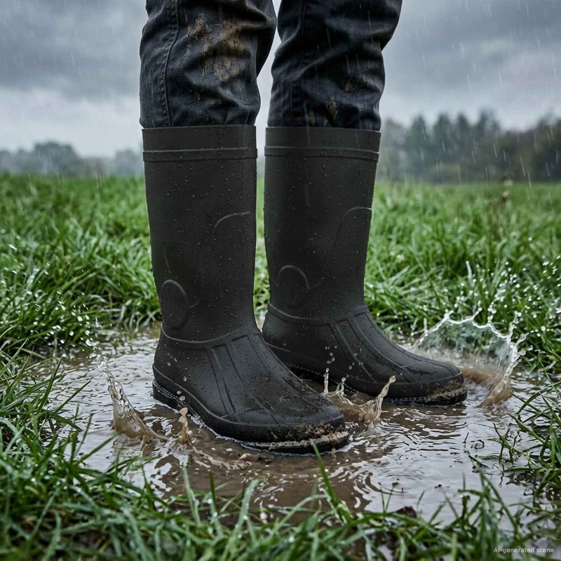 Bottes de Pluie PVC Taille 46 Noir 640888640888
