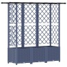 Lit Élevé avec Treillis et Toit Gris 163,5 x 40 x 136 cm PP 640889640889