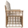 Loveseat d'extérieur 2 pcs Blanc Naturel et Crème polyrotin 640895640895