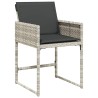 Ensemble à manger de jardin et coussins 13 pcs gris clair rotin 640901640901