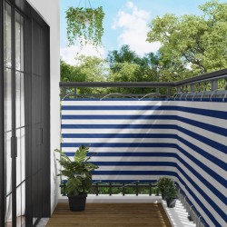 Écran de balcon Bleu et Blanc 110 x 1000 cm Tissu Oxford 640903640903