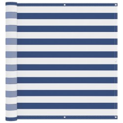 Écran de balcon Bleu et Blanc 110 x 1000 cm Tissu Oxford 640903640903