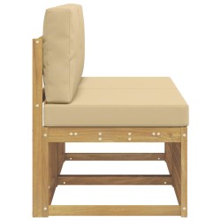2 Pièce Sofa de milieu extérieur Bois d'Acacia Massif Blanc 640911640911