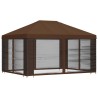 Abri de jardin avec parois 4 × 3 m Marron Polyester et Acier 640918640918