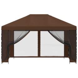 Abri de jardin avec parois 4 × 3 m Marron Polyester et Acier 640918640918