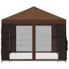 Abri de jardin avec parois 4 × 3 m Marron Polyester et Acier 640918640918