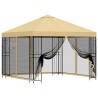 Abri de jardin avec parois 3 x 3 m Crème Polyester et Acier 640919640919