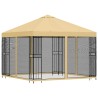 Abri de jardin avec parois 3 x 3 m Crème Polyester et Acier 640919640919