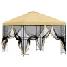 Abri de jardin avec parois 3 x 3 m Crème Polyester et Acier 640919640919