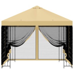 Abri de jardin avec parois 3 x 3 m Crème Polyester et Acier 640919640919