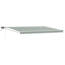 Store rétractable manuel avec LEDs Vert et blanc 4,5 × 3 m 640920640920