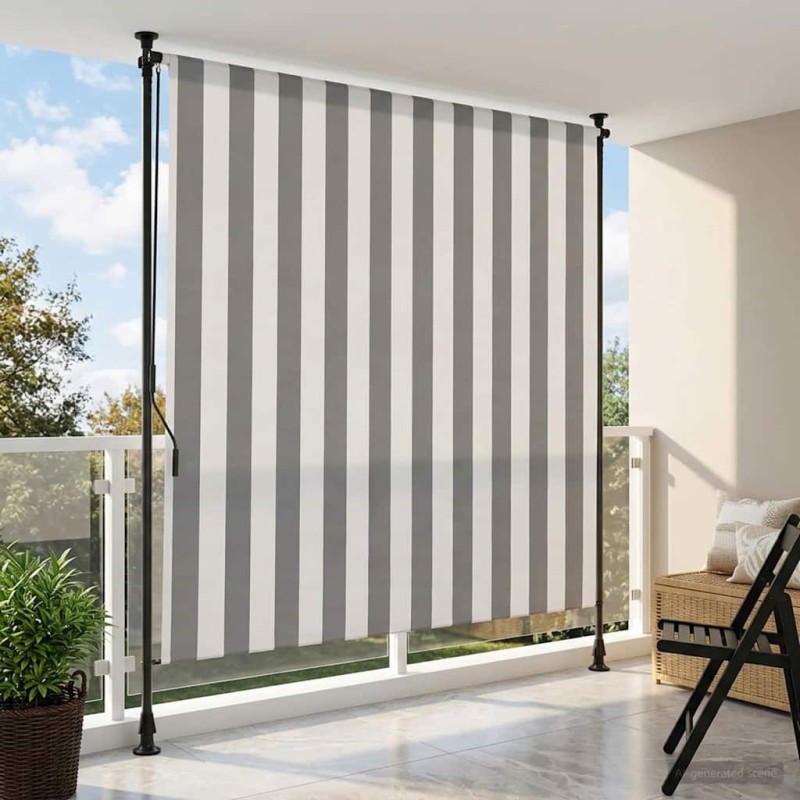 Store Roulant Extérieur Anthracite et blanc 150 x 270 cm 640932640932