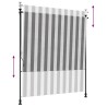 Store Roulant Extérieur Anthracite et blanc 150 x 270 cm 640932640932