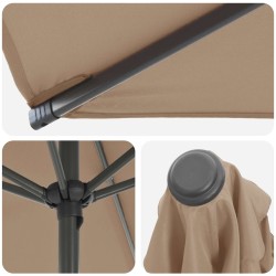 Parasol de jardin avec base 230 x 230 cm Polyester 640933640933