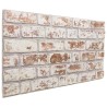 Panneaux muraux 10 pcs Rouge et Blanc 100 x 50 cm Mousse EPS 640934640934