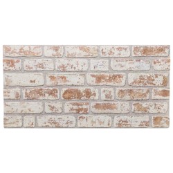 Panneaux muraux 10 pcs Rouge et Blanc 100 x 50 cm Mousse EPS 640934640934