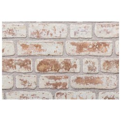 Panneaux muraux 10 pcs Rouge et Blanc 100 x 50 cm Mousse EPS 640934640934