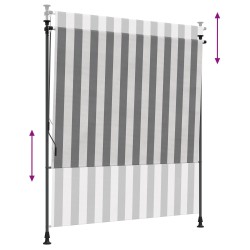 Store Roulant Extérieur Anthracite et blanc 120 x 270 cm 640935640935