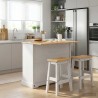 Rangement de cuisine 2 pcs Blanc et Cire de Miel Pin massif 640936640936