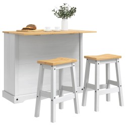Rangement de cuisine 2 pcs Blanc et Cire de Miel Pin massif 640936640936