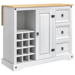 Rangement de cuisine 2 pcs Blanc et Cire de Miel Pin massif 640936640936