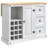 Rangement de cuisine 2 pcs Blanc et Cire de Miel Pin massif 640936640936