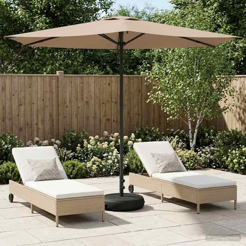 Parasol de jardin avec base 270 x 270 cm Polyester 640937640937
