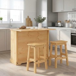 Rangement de cuisine avec tiroir 2 pcs Cire de Miel Pin massif 640939640939