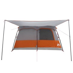 Tente familiale avec toit Gris et orange 420 x 305 x 200 cm 640949640949