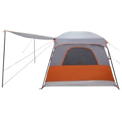 Tente familiale avec toit Gris et orange 420 x 305 x 200 cm 640949640949