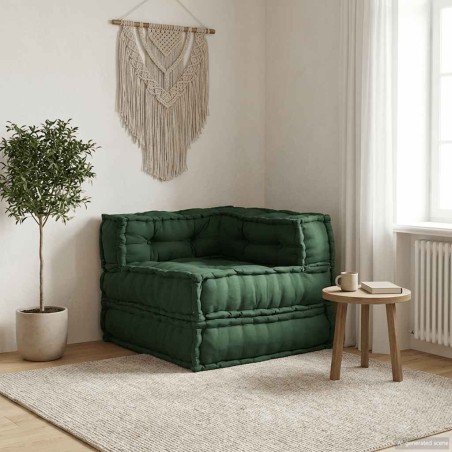 Canapé modulaire vert 70x70x54 tissu 640958640958