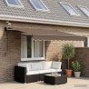 Auvent rétractable électrique Taupe 100% Polyester et Aluminium 640969640969