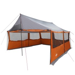 Tente familiale avec toit Gris et orange 450 x 400 x 265 cm 640977640977