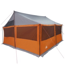 Tente familiale avec toit Gris et orange 450 x 400 x 265 cm 640977640977