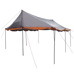 Tente familiale avec toit Gris et orange 450 x 400 x 265 cm 640977640977