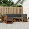Ensemble de canapés d'extérieur 6 pcs Naturel et Anthracite 640982640982