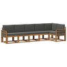 Ensemble de canapés d'extérieur 6 pcs Naturel et Anthracite 640983640983