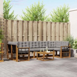 Ensemble de canapés d'extérieur 8 pcs Gris Naturel et Clair 640999640999
